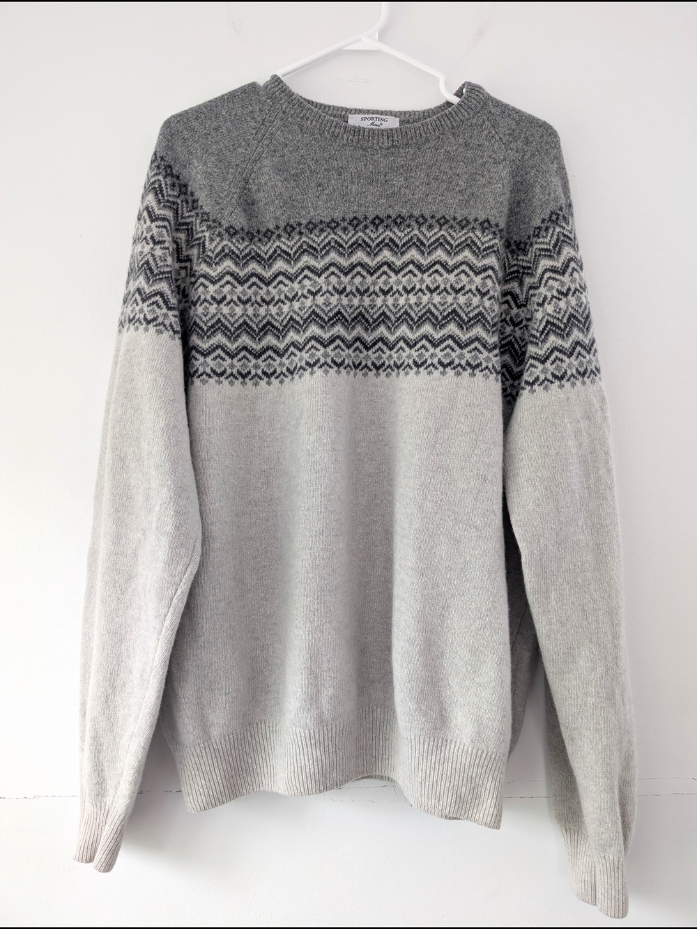 Sporting Mare 80% Wool Fair Isle Inspired Sweater | Made In Italy  Cozy Knit